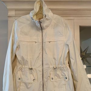 Michael Kors Anorak Windbreaker Jacket Size Medium in Cream Vanilla